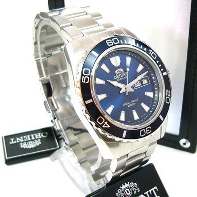 Orient Deep - Reloj de buceo con correa de acero