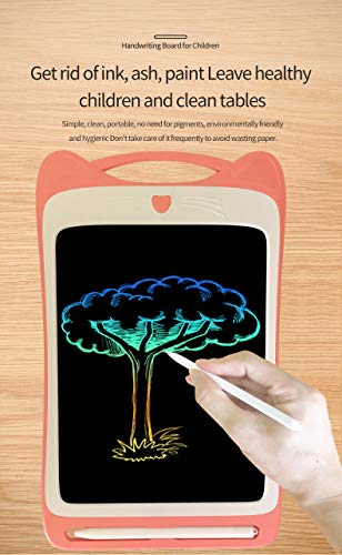 Orimi 8.5 Pulgadas Colorear Tableta Gráfica, Tableta de Escritura LCD，Borrado con un Solo botón y Bloqueo Anti- borrado (Rosa)