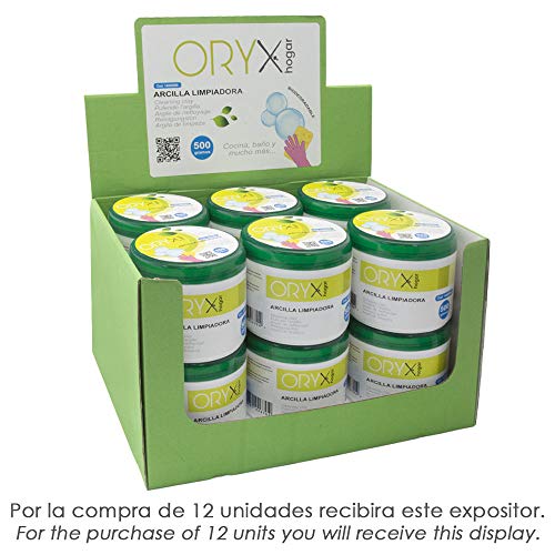 ORYX 14040090 Arcilla Limpiadora Multiusos Tarro 500 Gramos, Claro