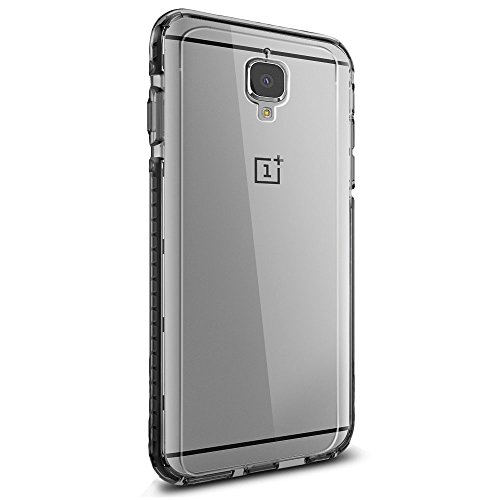 Orzly Funda OnePlus 3T / OnePlus 3, Fusion Bumper Case para OnePlus3 y OnePlus3T (2016) - Funda Dura Protectora con absorción de Impactos Negro Goma Rim y Completo Transparente Panel Posterior