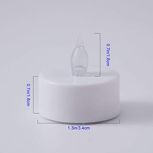 OSHINE 36unidades LED Velas Velas CR2032 pilas velas sin llama de iluminación eléctrica falso Vela para Hogar Navidad boda mesa regalo al aire libre Color