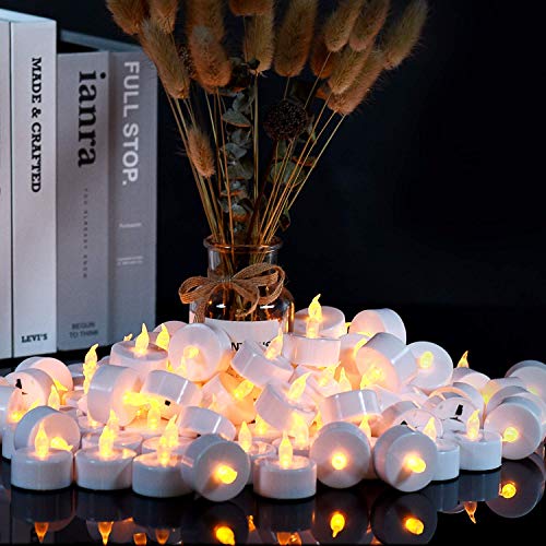 OSHINE 36unidades LED Velas Velas CR2032 pilas velas sin llama de iluminación eléctrica falso Vela para Hogar Navidad boda mesa regalo al aire libre Color