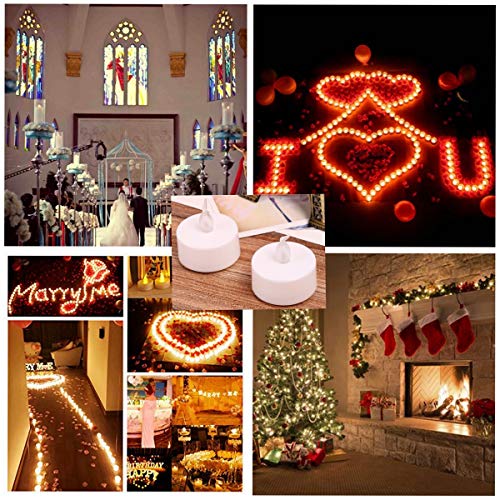 OSHINE 36unidades LED Velas Velas CR2032 pilas velas sin llama de iluminación eléctrica falso Vela para Hogar Navidad boda mesa regalo al aire libre Color