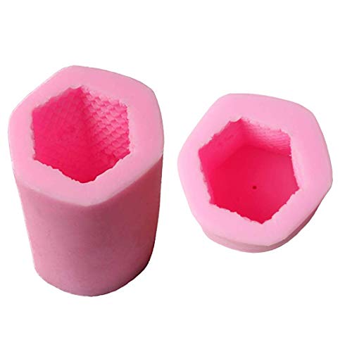 Osun - Juego de 2 moldes de Silicona 3D para Velas de Cera de Abeja caseras, jabón, loción Bar, Fondant, Chocolate, Dulces, decoración de Pasteles, Polymer Fimo Clay Etc