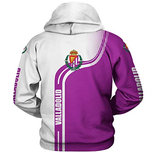 Otoño E Invierno Jersey De Cuello Redondo De Manga Larga para Hombre 3D Valladolid Impreso A Rayas Colorblock Suéter con Capucha Casual Sudadera Salvaje S A 5XL Código Opcional (1,5XL)