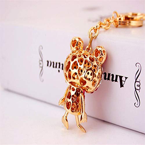 Ou lida Producto Fancy Diamond Frog Llavero para Coche Lady Metal Colgante Llavero Bolsa Accesorios Rosa Oscuro