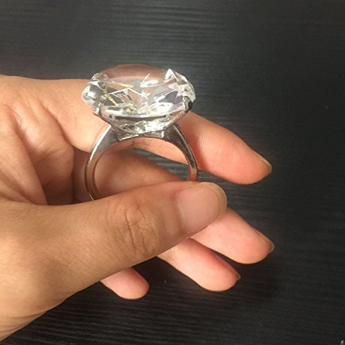 OULII Llavero de Diamante Grande Llavero de Compromiso Anillos para el día de San Valentín Regalo romántico de Boda