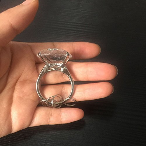 OULII Llavero de Diamante Grande Llavero de Compromiso Anillos para el día de San Valentín Regalo romántico de Boda