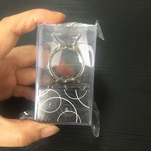 OULII Llavero de Diamante Grande Llavero de Compromiso Anillos para el día de San Valentín Regalo romántico de Boda
