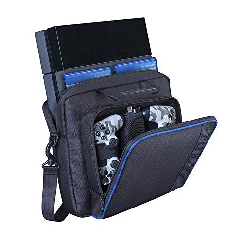 OurLeeme PlayStation 4 Bolsa de Casos, Travel PS4 Estuche Portátil PlayStation Ligero, Almacenamiento de Viaje, Bolso Protector Hombro para PlayStation PS4 o PS3 u otras Consolas Similares