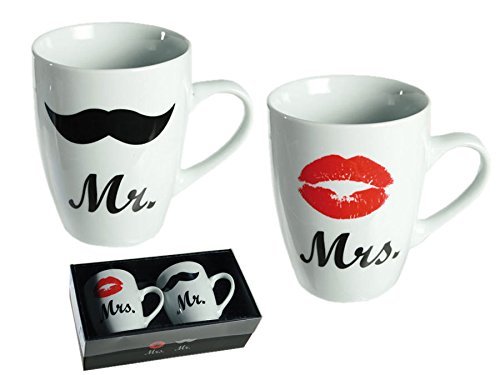 Out of the Blue 78/8217 Pack con 2 tazas Mr & Mrs , 10 x 8 cm