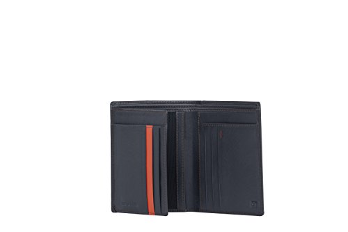 Outline 2 SLG - Wallet for 6 Creditcards, Compartments + Horizontal Flap Tarjetero, 12 cm, 0 Liters, Azul (Night Blue/Chili)