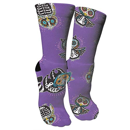 ouyjian Unisex Colorful Patterned Socks Compression Socks for Penguin Sugar Skulls Crew Socks