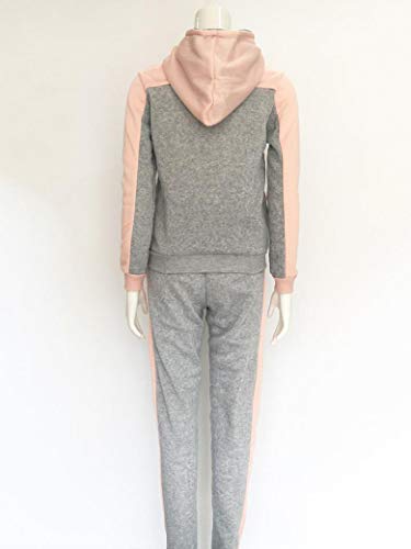 Overdose Deportes De Las Mujeres Conjunto De Dos Piezas Sudadera con Capucha Trajes CháNdales Linda Moda CáLida Mejor Venta Pantalones De CháNdal Sudaderas (Medium, Rosa)