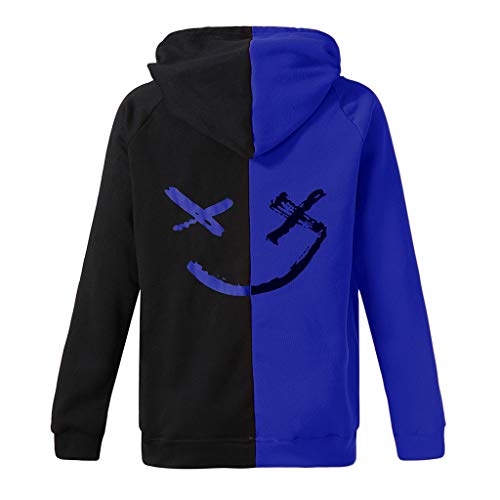 Overdose Sudadera Hombres Patchwork Slim Fit Hoodie OtoñO Moda Outwear Nueva Blusa Adolescente Top 2018 Sudadera (x-Large, Azul)