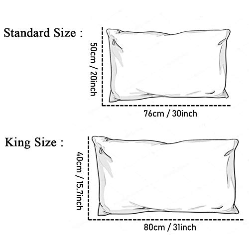 O'woda Funda Almohada 40 * 80 cm, 2 Unidades, 100% Microfibra, Antiarrugas sin Cremallera - Azul Oscuro