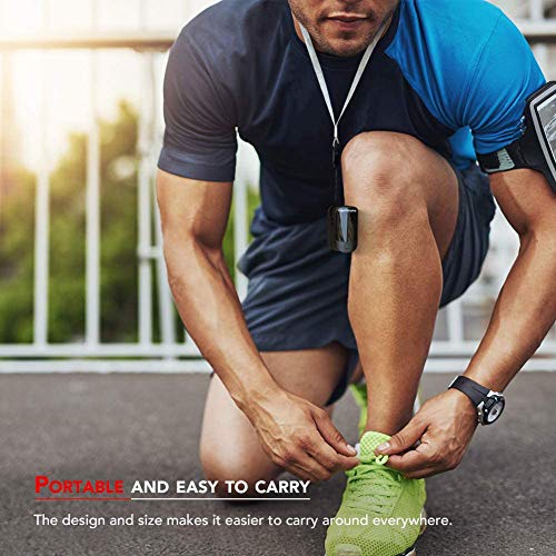 Oxímetro de pulso HYLOGY, monitor de saturación de oxígeno oxímetro de pulso para adultos y niños con pantalla LED (negro)