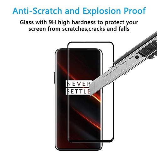 PaceBid Compatible con OnePlus 7T Pro Protector de Pantalla, 3D Cobertura Completa, Dureza 9H, Alta Definición, Cristal Templado OnePlus 7T Pro