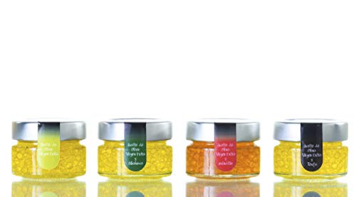 Pack Caviar 4 Unidades 50 Gr - Trufa Blanca, Guindilla, Albahaca y Aceite Picual - Producto de Jaén