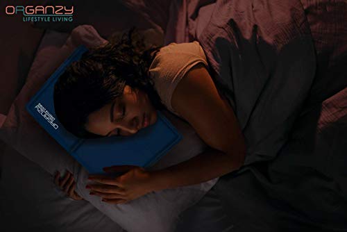 Pack de 2 almohadas de gel de refrigeración azul - Cool Jelly pad cojín Mat absorbe y disipa el calor lejos de la cabeza y el cuello durante toda la noche