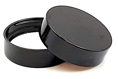 Pack de 4 x 15ml Empty Azul Tarro De Cristal con negro Tapón para Aromaterapia, Cosméticos, Bálsamo Labial y Crema