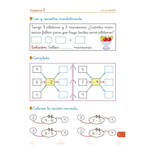 Pack Matemáticas Comprensivas 1º PRIMARIA: Cuadernos Repaso CÁLCULO | EDITORIAL GEU (Niños de 5 a 7 años)