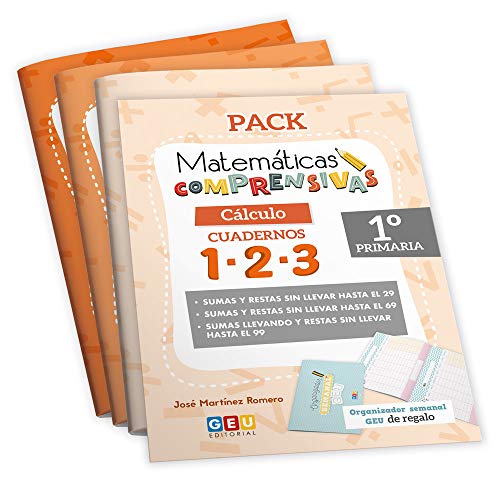 Pack Matemáticas Comprensivas 1º PRIMARIA: Cuadernos Repaso CÁLCULO | EDITORIAL GEU (Niños de 5 a 7 años)