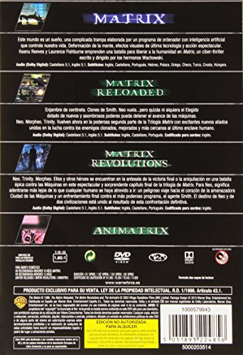 Pack Matrix + Matrix Revolution + Matrix Reloaded + Animatrix Steelbook [DVD]