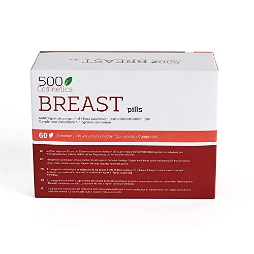 Packs 500Cosmetics Breast: Pastillas + Crema para Aumentar y Reafirmar el Pecho femenino - Ingredientes 100% Naturales (1)