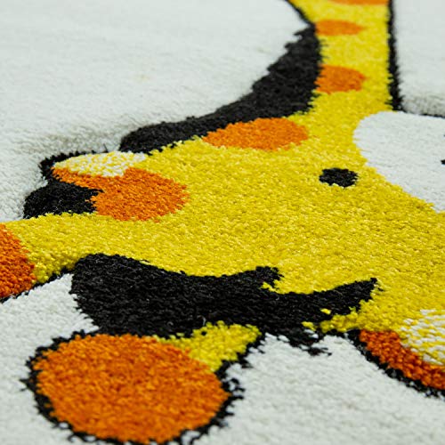 Paco Home Alfombra Infantil Animales Salvajes Crema Beige, tamaño:160x230 cm