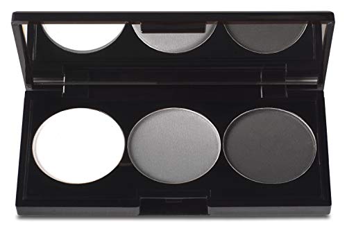 Paleta de 3 sombras góticas de contouring con espejo grande.