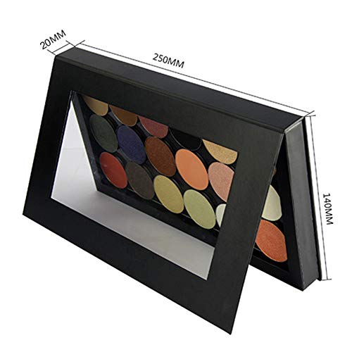 Paleta de sombra de ojos vacía de doble cara negra magnética grande paleta de maquillaje relleno 36* 1.4 pulgadas cacerolas