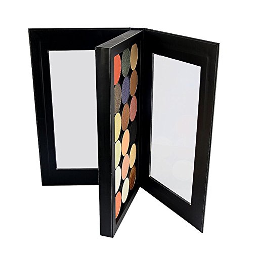 Paleta de sombra de ojos vacía de doble cara negra magnética grande paleta de maquillaje relleno 36* 1.4 pulgadas cacerolas