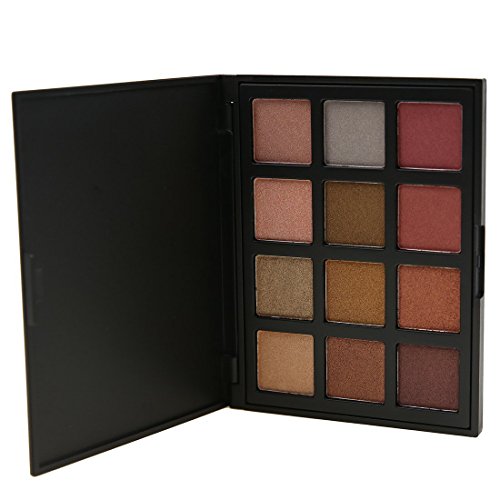 Paleta de sombras para ojos Lover Bar brillantes, 12 colores cálidos, mate, neutral, ahumados, resistentes al agua
