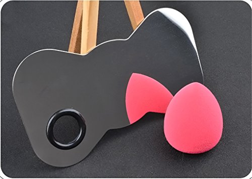 Paleta De Uñas De Arte, LAEMALLS Maquillaje De Acero Inoxidable Paleta De Mezcla Pintura Dibujo Color Dish Con Espátula, para sombra de ojos, lápices Labiales, Arte de Uñas, Plateado#5