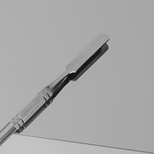 Paleta y espátula para mezclar maquillaje, de Pixnor. De acero inoxidable