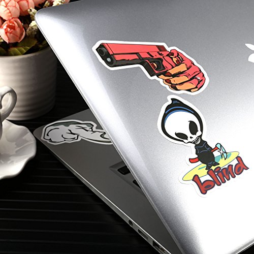 PAMIYO 200pcs Pegatinas hidrófugo vinilo de las etiquetas engomadas pack para coches moto la bici Monopatí portatil Equipaje Portátil niños