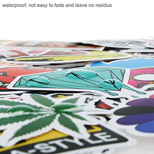 PAMIYO 200pcs Pegatinas hidrófugo vinilo de las etiquetas engomadas pack para coches moto la bici Monopatí portatil Equipaje Portátil niños