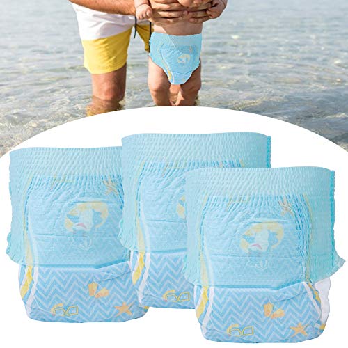 Pañales para nadar para bebés, reutilizables impermeables para nadar para bebés nadar aprender pantalones para bebés de 0 a 3 años(L)