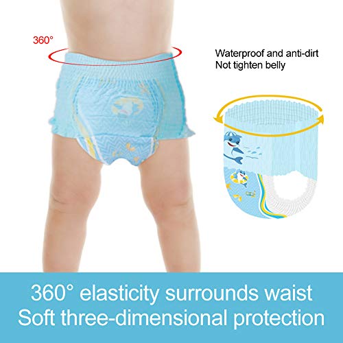 Pañales para nadar para bebés, reutilizables impermeables para nadar para bebés nadar aprender pantalones para bebés de 0 a 3 años(L)