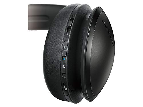 Panasonic RP-HD605NE-K - Auriculares Bluetooth Premium (Noise-Cancelling, Sonido Hi-Fi, Compatible Siri, Carga rápida, Manos Libres, 20h reproducción, Compatible con Cable, con Funda de Viaje) Negro