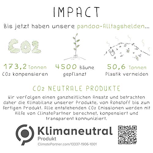 pandoo Cepillos de Dientes en Bambú | Opción de Cepillo y Cerdas Ecológicos, Antibacterianos y Biodegradable a los Cepillos de Plástico | Vegano – Libre de BPA - Higiene Bucal y Dental | 4 Unidades