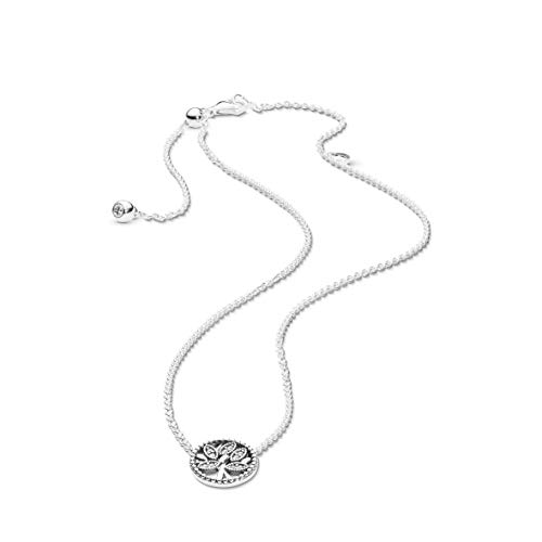 Pandora 397780CZ-45 Collar con Colgante para Mujer, Plata