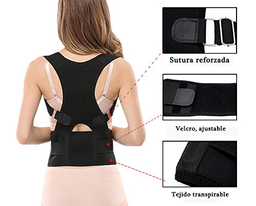 Panegy - Faja Correctora Postural Escoliosis Cifosis Torácia Corrector de Hombre Espalda Posutra Unisex para Hombre Mujer - Azul - XL
