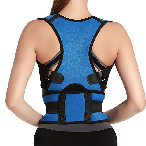 Panegy - Faja Correctora Postural Escoliosis Cifosis Torácia Corrector de Hombre Espalda Posutra Unisex para Hombre Mujer - Azul - XL