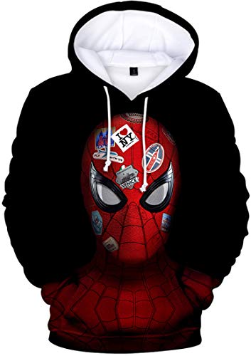 PANOZON Sudadera Unisex Impresa 3D de Araña para Fanes de Araña Chaqueta con Capucha Mangas Largas (L, 1Araña)