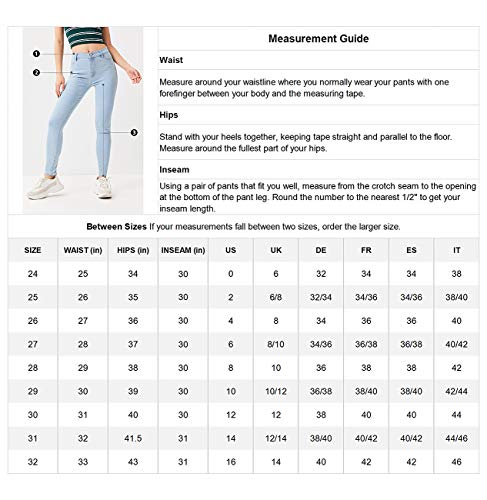 Pantalón Tregging Vaquero Tiro Alto Skinny fit Corte 5 Bolsillos Efecto Vientre Plano y Push up, Negro, M