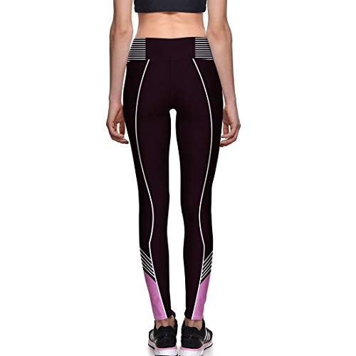 Pantalones de Yoga Pilates Fitness para Mujer, De las mujeres de talle alto flaco Legging del entrenamiento de Control de Abdomen atractivo Scrunch pantalones elevación del extremo de yoga Operando gi