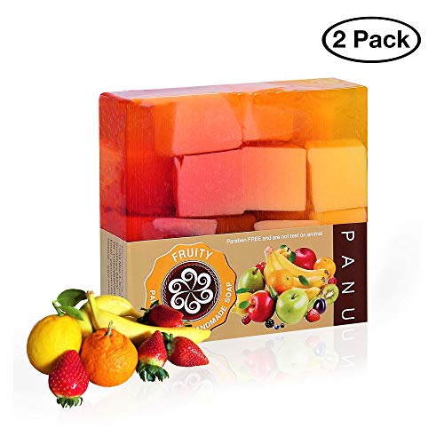 Panu Jabon Natural - Fruity Champu Solido - jabones para regalar (2x 110g)