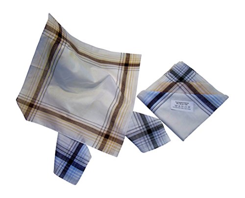 Pañuelo de Bolsillo para Hombres | 12 piezas en 3 colores diferentes | Dibujo a cuadros rojo y verde | Cuadrado 40 x 40 cm | Ocasiones especiales